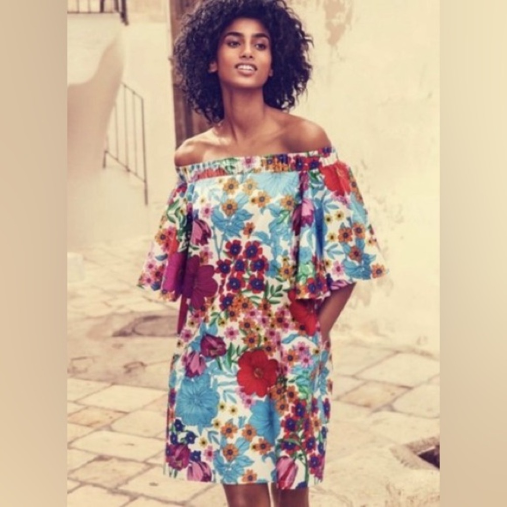 H&M off shoulder tunic dress